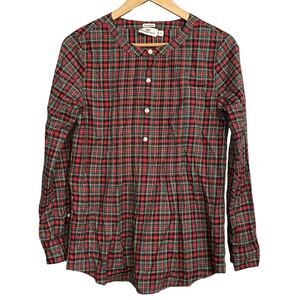 Vineyard Vines Top Tartan Plaid Popover With‎ Cashmere Tunic Womens Sz 4